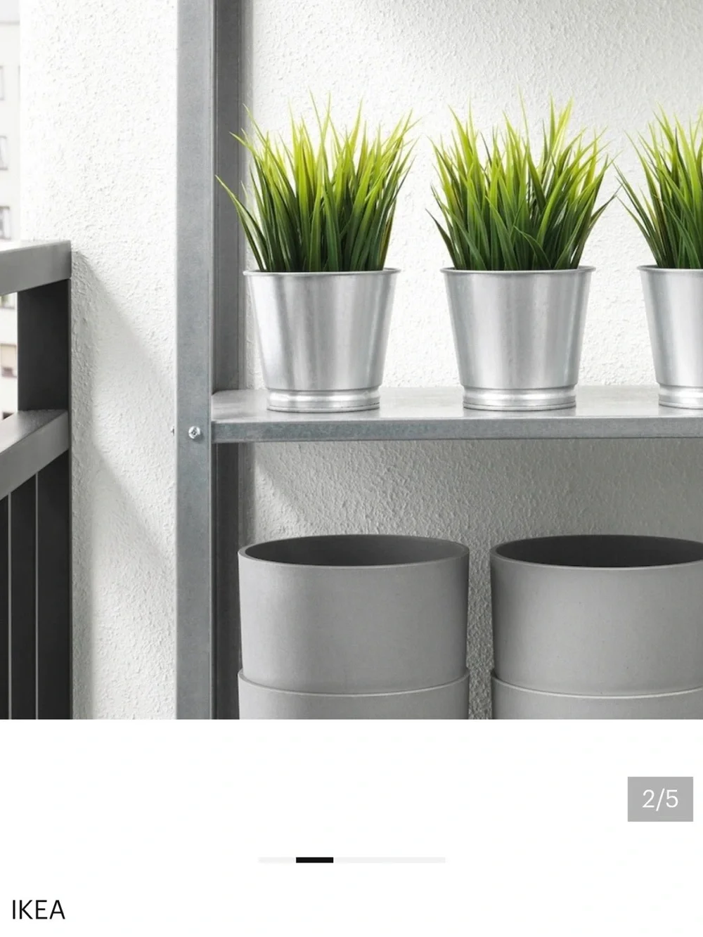 Bundle of 15 IKEA Metal Plant Pot in Silver Finish